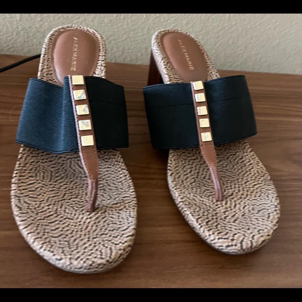 Cute sandals, now can no longer wear heels, inch heel, smoke free home.